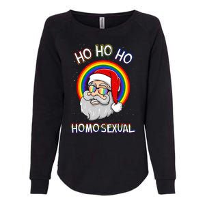 Ho Ho Ho Santa Claus Homosexual Holigays Lgbt Ugly Christmas Womens California Wash Sweatshirt