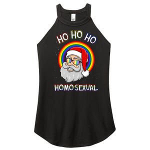 Ho Ho Ho Santa Claus Homosexual Holigays Lgbt Ugly Christmas Women's Perfect Tri Rocker Tank