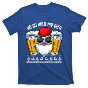 Ho Ho Hold My Beer Santa Claus Christmas Ing Party Gift Cute Gift T-Shirt