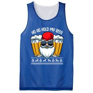 Ho Ho Hold My Beer Santa Claus Christmas Ing Party Gift Cute Gift Mesh Reversible Basketball Jersey Tank