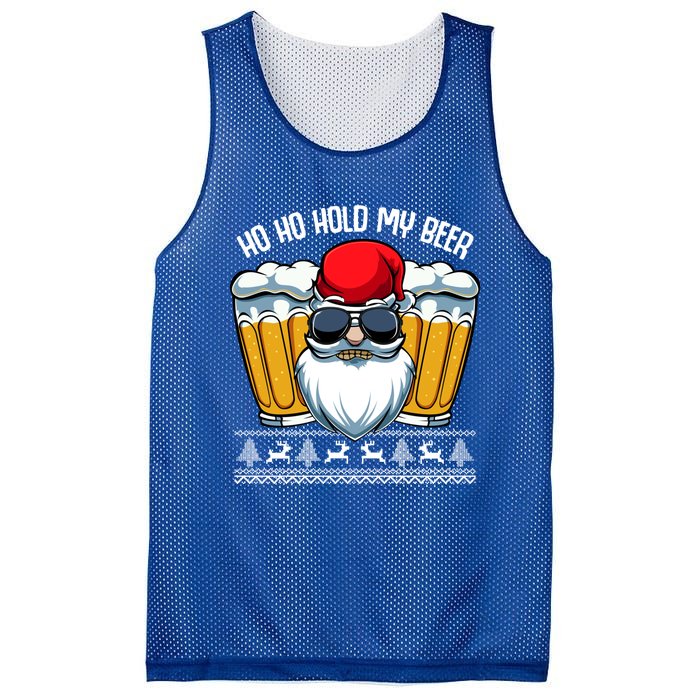 Ho Ho Hold My Beer Santa Claus Christmas Ing Party Gift Cute Gift Mesh Reversible Basketball Jersey Tank