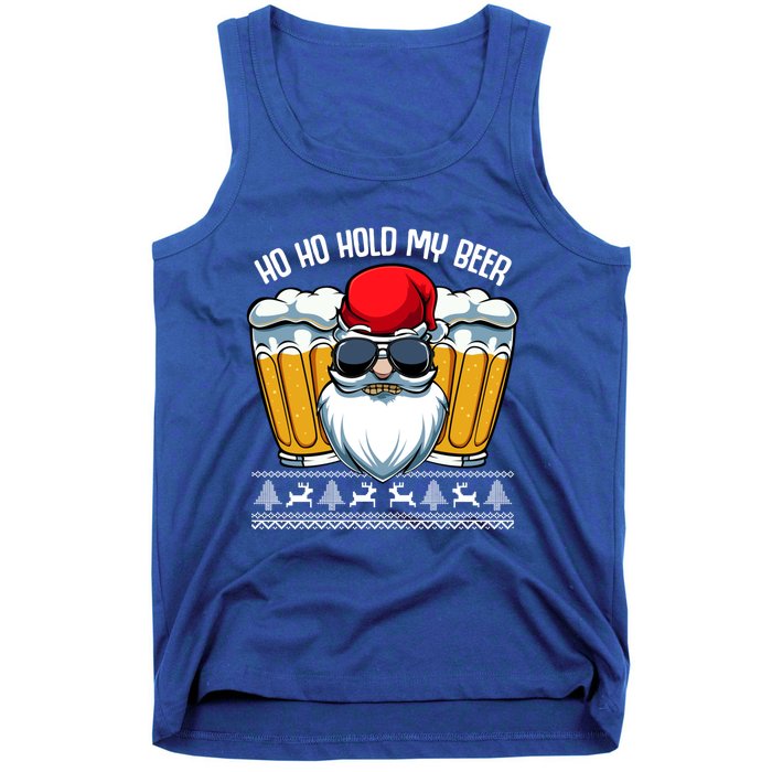 Ho Ho Hold My Beer Santa Claus Christmas Ing Party Gift Cute Gift Tank Top