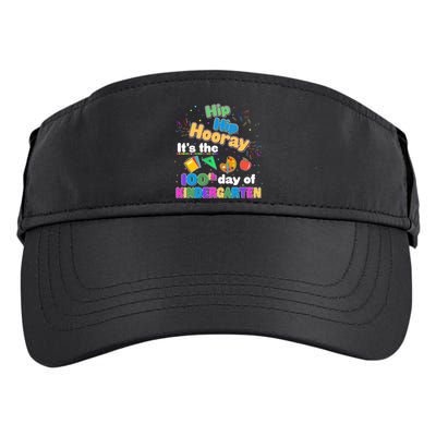 Hip Hip Hooray It's The 100th Day Of Kindergarten Adult Drive Performance Visor