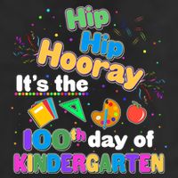 Hip Hip Hooray It's The 100th Day Of Kindergarten Adult Drive Performance Visor