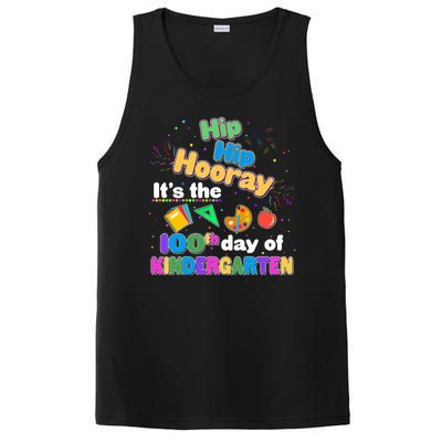 Hip Hip Hooray It's The 100th Day Of Kindergarten PosiCharge Competitor Tank