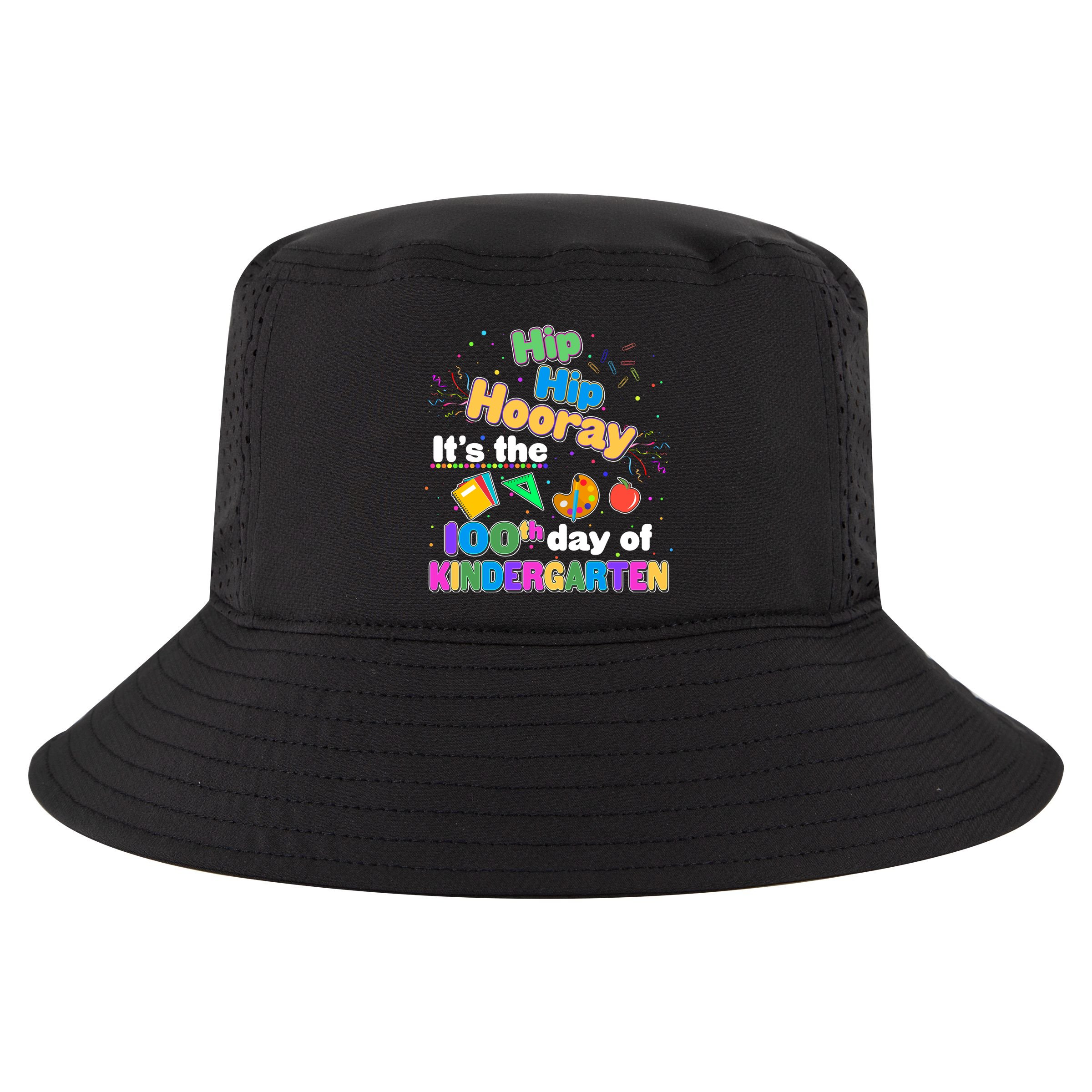 Hip Hip Hooray It's The 100th Day Of Kindergarten Cool Comfort Performance Bucket Hat