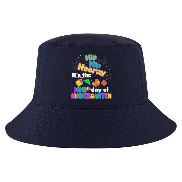 Hip Hip Hooray It's The 100th Day Of Kindergarten Cool Comfort Performance Bucket Hat