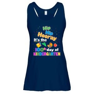 Hip Hip Hooray It's The 100th Day Of Kindergarten Ladies Essential Flowy Tank