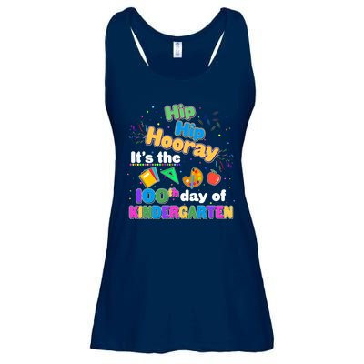 Hip Hip Hooray It's The 100th Day Of Kindergarten Ladies Essential Flowy Tank
