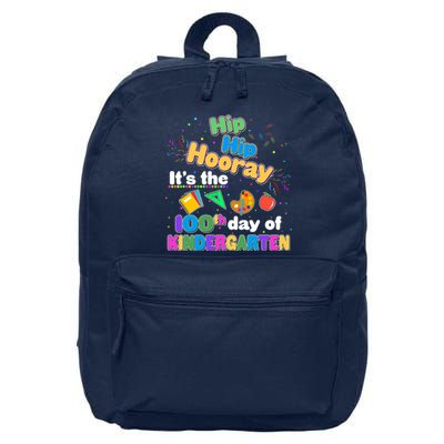 Hip Hip Hooray It's The 100th Day Of Kindergarten 16 in Basic Backpack