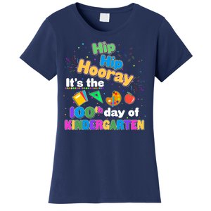 Hip Hip Hooray It's The 100th Day Of Kindergarten Women's T-Shirt