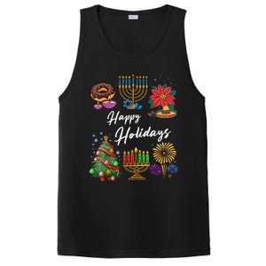 Happy Holidays Hanukkah Feliz Navidad Christmas Kwanzaa PosiCharge Competitor Tank