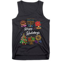 Happy Holidays Hanukkah Feliz Navidad Christmas Kwanzaa Tank Top