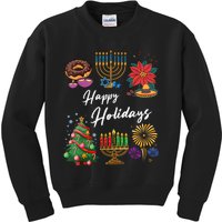 Happy Holidays Hanukkah Feliz Navidad Christmas Kwanzaa Kids Sweatshirt