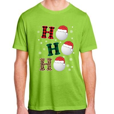 Ho Ho Ho Funny Santa Claus Golf Lovers Christmas Plaid Meaningful Gift Adult ChromaSoft Performance T-Shirt