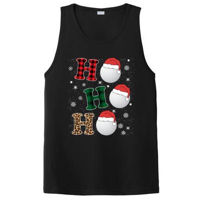 Ho Ho Ho Funny Santa Claus Golf Lovers Christmas Plaid Meaningful Gift PosiCharge Competitor Tank