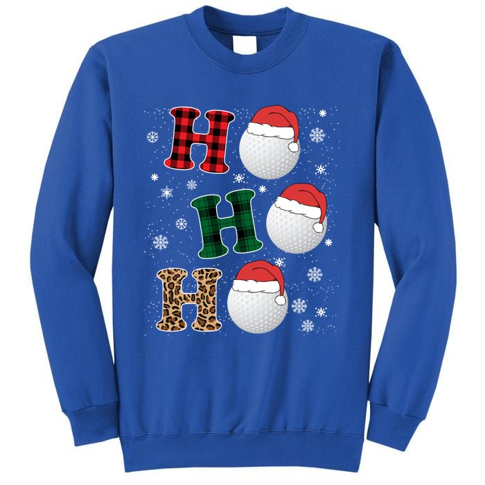 Ho Ho Ho Funny Santa Claus Golf Lovers Christmas Plaid Meaningful Gift Sweatshirt