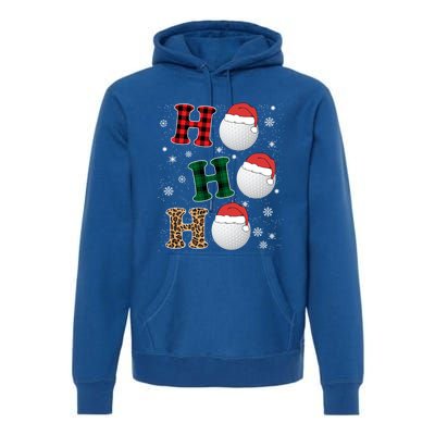 Ho Ho Ho Funny Santa Claus Golf Lovers Christmas Plaid Meaningful Gift Premium Hoodie