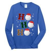 Ho Ho Ho Funny Santa Claus Golf Lovers Christmas Plaid Meaningful Gift Tall Long Sleeve T-Shirt