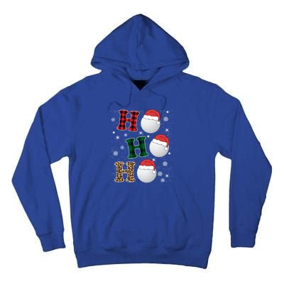 Ho Ho Ho Funny Santa Claus Golf Lovers Christmas Plaid Meaningful Gift Tall Hoodie