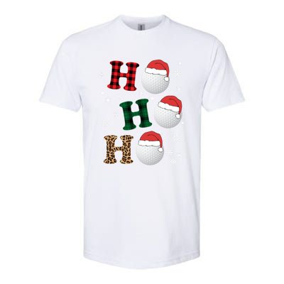 Ho Ho Ho Funny Santa Claus Golf Lovers Christmas Plaid Meaningful Gift Softstyle CVC T-Shirt