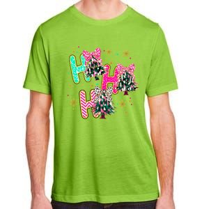 Ho Ho Ho Coquette Bow Christmas Tree Snowflake Xmas Holiday Cool Gift Adult ChromaSoft Performance T-Shirt