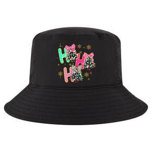 Ho Ho Ho Coquette Bow Christmas Tree Snowflake Xmas Holiday Cool Gift Cool Comfort Performance Bucket Hat