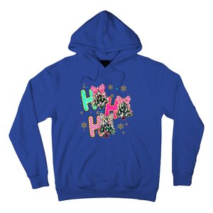 Ho Ho Ho Coquette Bow Christmas Tree Snowflake Xmas Holiday Cool Gift Hoodie