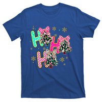 Ho Ho Ho Coquette Bow Christmas Tree Snowflake Xmas Holiday Cool Gift T-Shirt