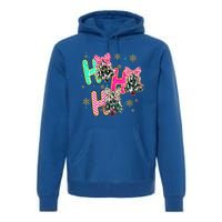 Ho Ho Ho Coquette Bow Christmas Tree Snowflake Xmas Holiday Cool Gift Premium Hoodie