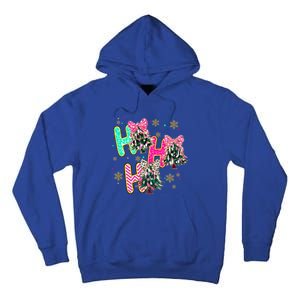 Ho Ho Ho Coquette Bow Christmas Tree Snowflake Xmas Holiday Cool Gift Tall Hoodie