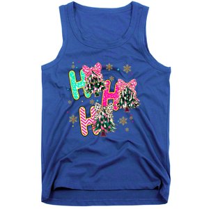 Ho Ho Ho Coquette Bow Christmas Tree Snowflake Xmas Holiday Cool Gift Tank Top