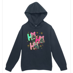 Ho Ho Ho Coquette Bow Christmas Tree Snowflake Xmas Holiday Cool Gift Urban Pullover Hoodie