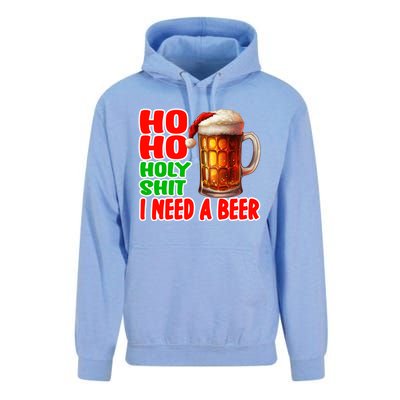 Ho Ho Holy Shit I Need A Beer Funny Christmas Ing Meaningful Gift Unisex Surf Hoodie