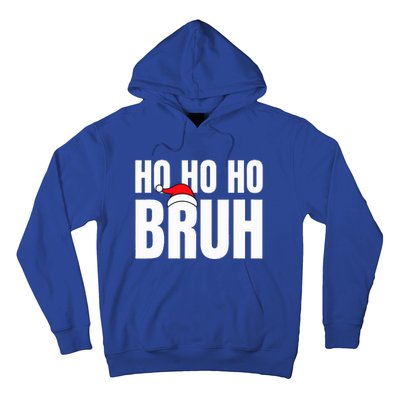 Ho Ho Ho Bruh Funny Christmas Holiday Teen Gift Santa Hat  Hoodie