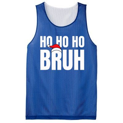 Ho Ho Ho Bruh Funny Christmas Holiday Teen Gift Santa Hat  Mesh Reversible Basketball Jersey Tank