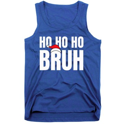 Ho Ho Ho Bruh Funny Christmas Holiday Teen Gift Santa Hat  Tank Top