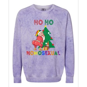 Ho Ho Ho Sexual Gay Santa LGBT Pride Rainbow Christmas Xmas Holiday Colorblast Crewneck Sweatshirt