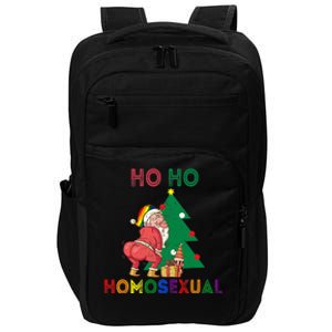 Ho Ho Ho Sexual Gay Santa LGBT Pride Rainbow Christmas Xmas Holiday Impact Tech Backpack