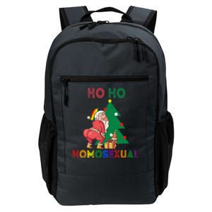 Ho Ho Ho Sexual Gay Santa LGBT Pride Rainbow Christmas Xmas Holiday Daily Commute Backpack