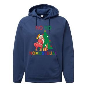 Ho Ho Ho Sexual Gay Santa LGBT Pride Rainbow Christmas Xmas Holiday Performance Fleece Hoodie