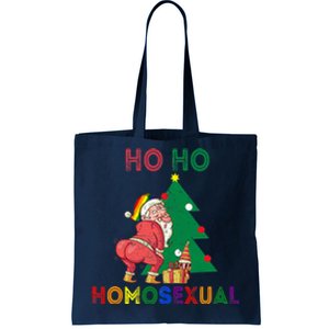 Ho Ho Ho Sexual Gay Santa LGBT Pride Rainbow Christmas Xmas Holiday Tote Bag