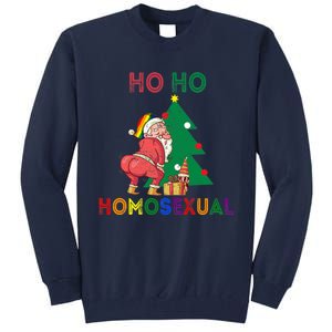 Ho Ho Ho Sexual Gay Santa LGBT Pride Rainbow Christmas Xmas Holiday Tall Sweatshirt