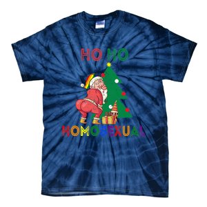 Ho Ho Ho Sexual Gay Santa LGBT Pride Rainbow Christmas Xmas Holiday Tie-Dye T-Shirt