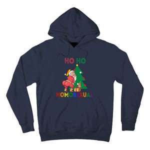 Ho Ho Ho Sexual Gay Santa LGBT Pride Rainbow Christmas Xmas Holiday Tall Hoodie