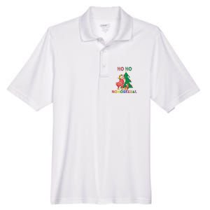 Ho Ho Ho Sexual Gay Santa LGBT Pride Rainbow Christmas Xmas Holiday Men's Origin Performance Pique Polo