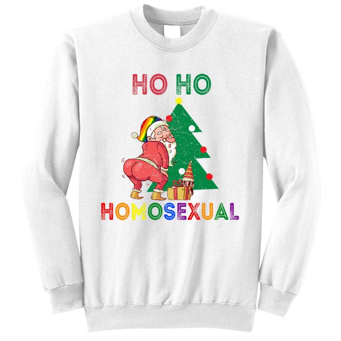 Ho Ho Ho Sexual Gay Santa LGBT Pride Rainbow Christmas Xmas Holiday Sweatshirt