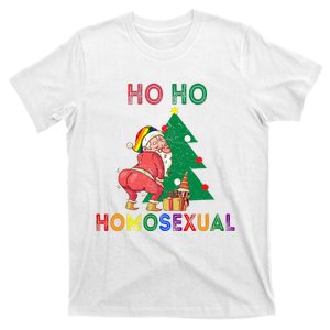 Ho Ho Ho Sexual Gay Santa LGBT Pride Rainbow Christmas Xmas Holiday T-Shirt