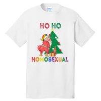 Ho Ho Ho Sexual Gay Santa LGBT Pride Rainbow Christmas Xmas Holiday Tall T-Shirt