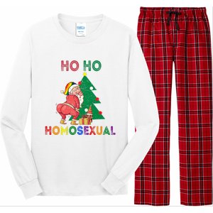 Ho Ho Ho Sexual Gay Santa LGBT Pride Rainbow Christmas Xmas Holiday Long Sleeve Pajama Set